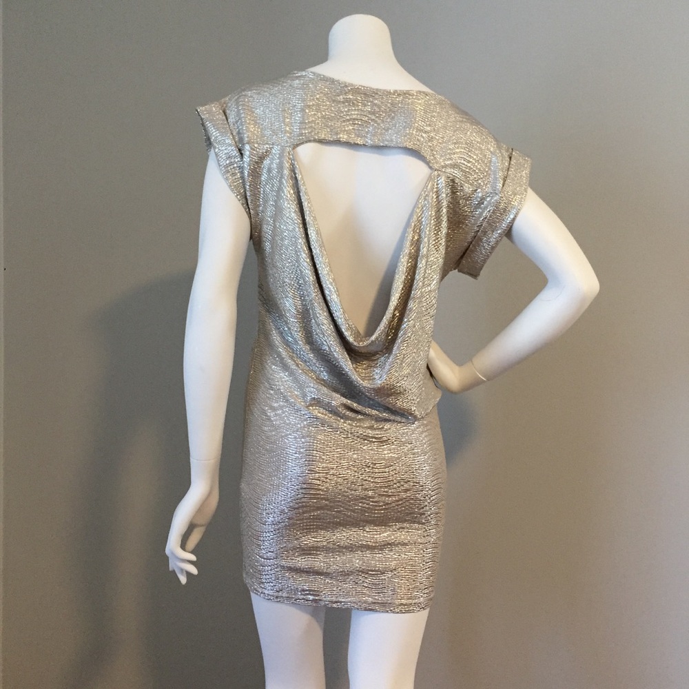Zara silver mini dress